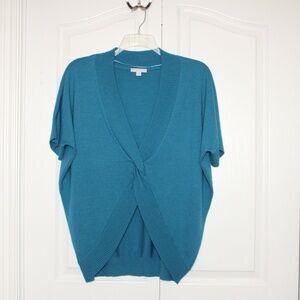 ☃️ 2/$18 NY&Co Sweater, Short Sleeve, Teal Blue, Size Large